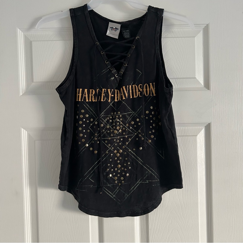 Women’s Harley Davidson tank top S black 100% cotton
